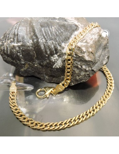 bracelet 19cm twin curb chain 14k gold