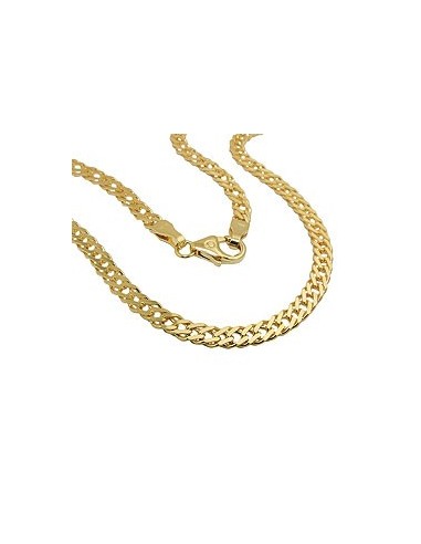 bracelet 19cm twin curb chain 14k gold