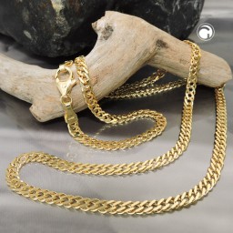 necklace 50cm twin curb chain 14k gold