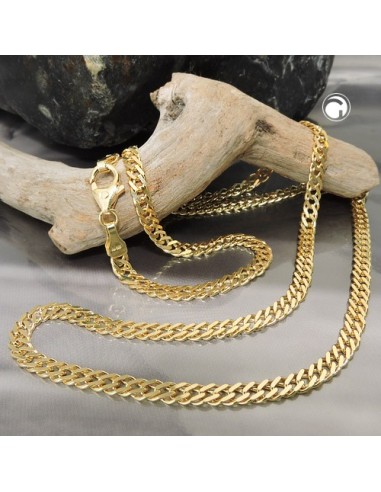 necklace 50cm twin curb chain 14k gold