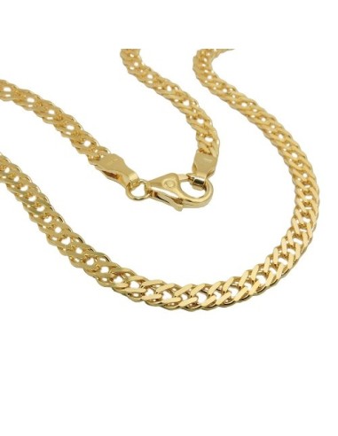 necklace 50cm twin curb chain 14k gold
