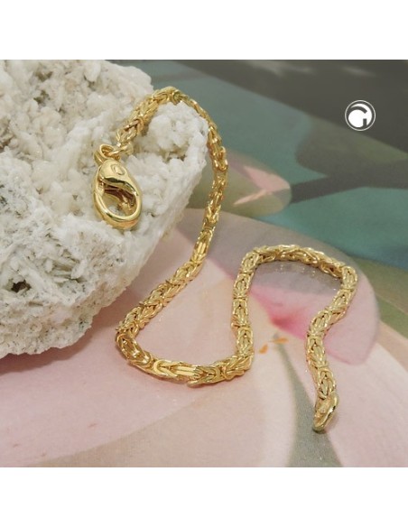 bracelet byzantine 2x2mm 19cm 14k gold