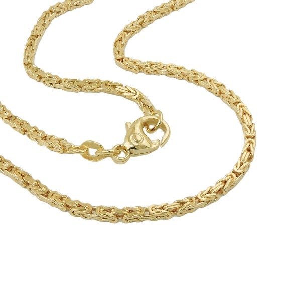 chain byzantine 2x2mm 50cm 14k gold