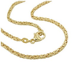 chain byzantine 2x2mm 50cm 14k gold