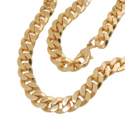 necklace 8mm flat curb chain diamond cut amd 50cm