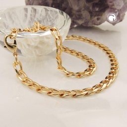 curb chain wide 50cm gold-plated