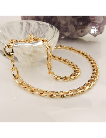 curb chain wide 50cm gold-plated