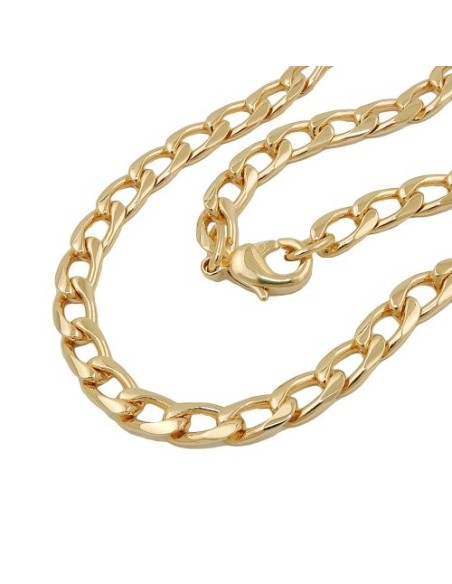curb chain wide 50cm gold-plated