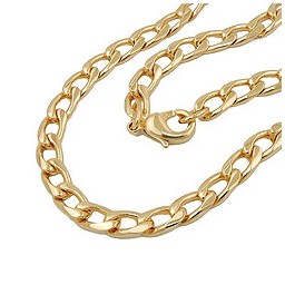 curb chain wide 50cm gold-plated