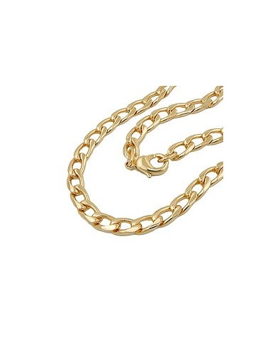 curb chain wide 50cm gold-plated
