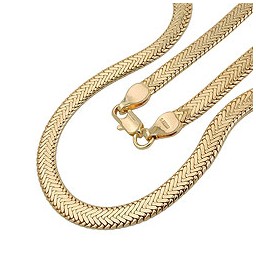 necklace snake chain flat gold-plated