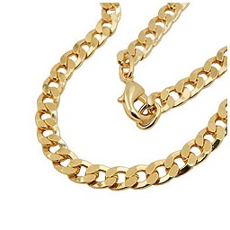 curb chain flat 50cm gold-plated