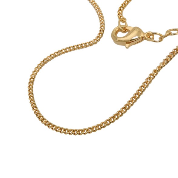 chain curb 50cm gold plated