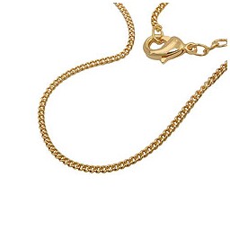 chain curb 50cm gold plated