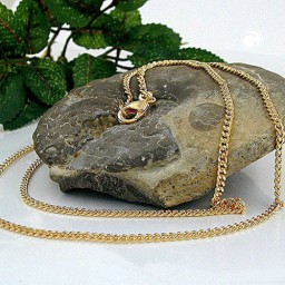 curb chain 50cm gold plated