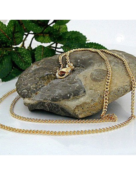 curb chain 50cm gold plated