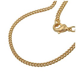 curb chain 60cm gold plated