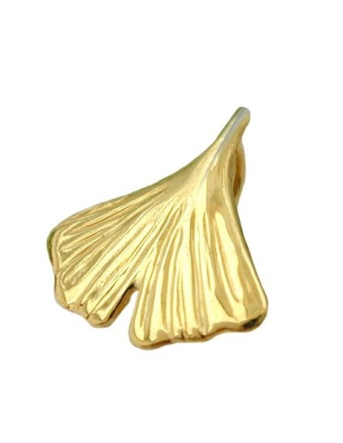 pendant ginkgo leaf 12mm 9k gold
