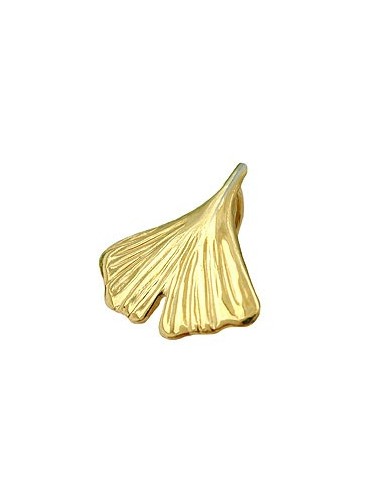 pendant ginkgo leaf 12mm 9k gold