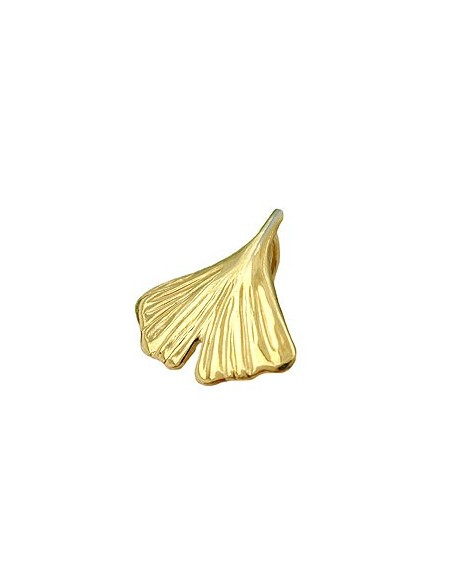 pendant ginkgo leaf 12mm 9k gold