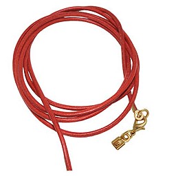 band leather red gold clasp 100cm