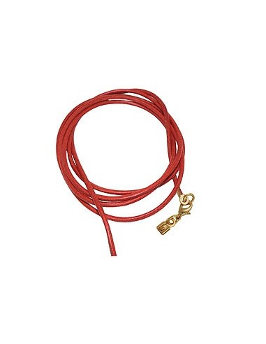 band leather red gold clasp 100cm