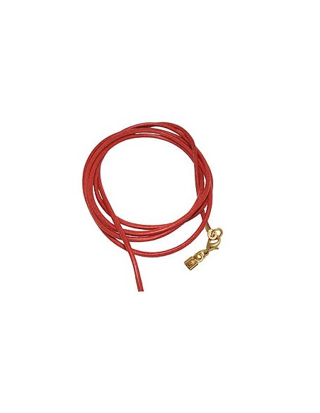 band leather red gold clasp 100cm