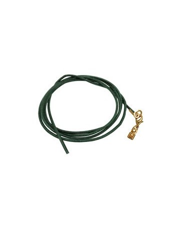 band leather green gold clasp 100cm