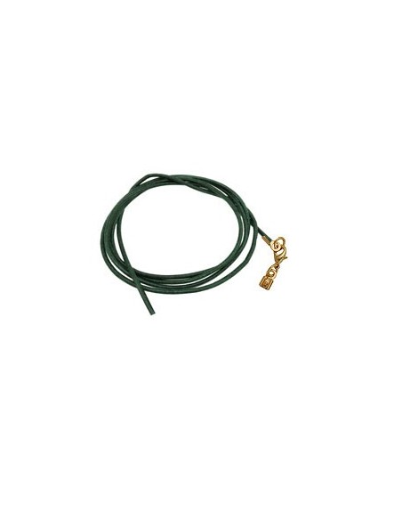 band leather green gold clasp 100cm
