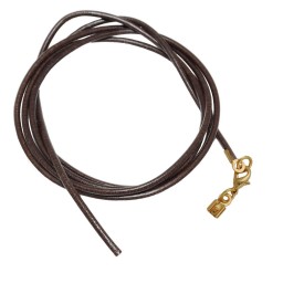 band leather brown gold clasp 100cm