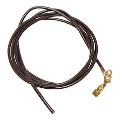 band leather brown gold clasp 100cm