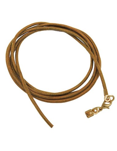 band leather oliv gold clasp 100cm