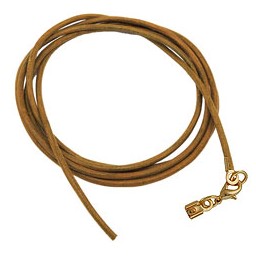 band leather oliv gold clasp 100cm