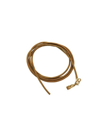 band leather oliv gold clasp 100cm