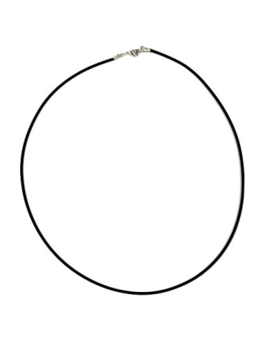 necklace 2mm rubber band silver clasp 50cm