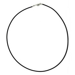 necklace 2mm rubber band silver clasp 50cm