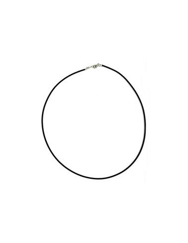 necklace 2mm rubber band silver clasp 50cm