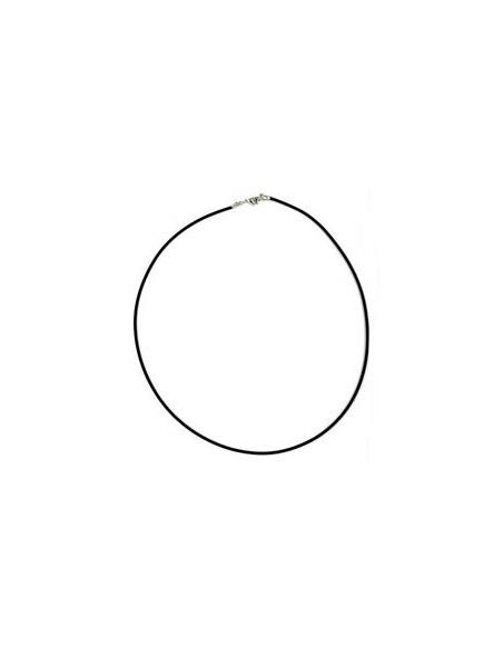 necklace 2mm rubber band silver clasp 50cm