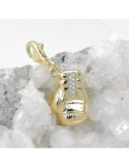 pendant charm box glove bicolor 9k gold