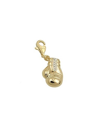 pendant charm box glove bicolor 9k gold
