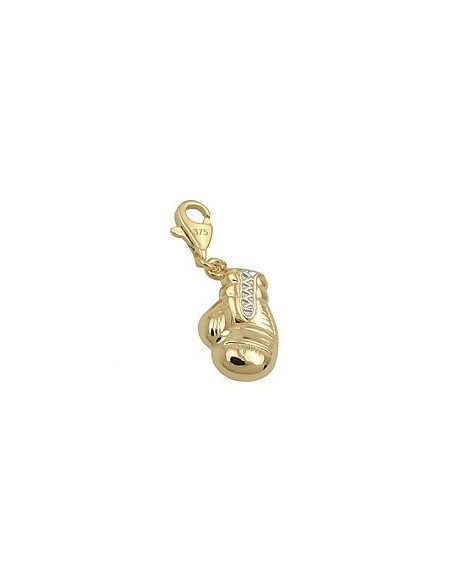 pendant charm box glove bicolor 9k gold