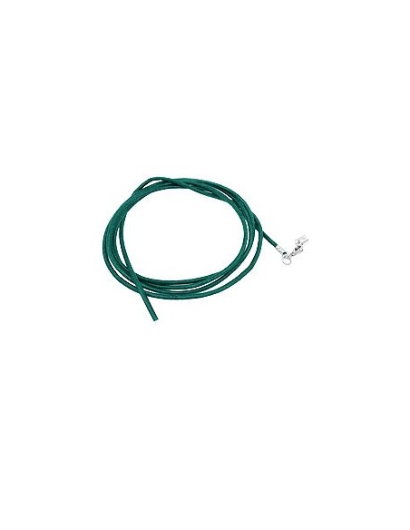 leather strap round cord cowhide 2mm turquoise colored with 1x clasp silver colored ca. 1m