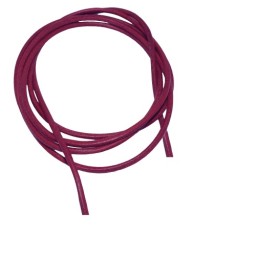 leather strap round cord cowhide 2mm fuchsia berry colored ca. 1m