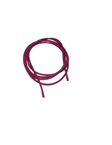 leather strap round cord cowhide 2mm fuchsia berry colored ca. 1m