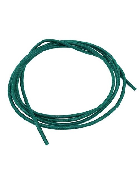 leather strap round cord cowhide 2mm turquoise colored ca. 1m