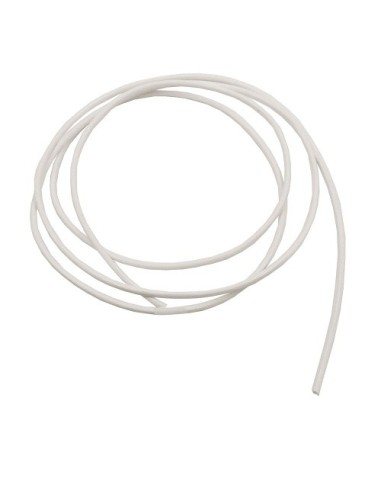 leather strap round cord cowhide 2mm white colored ca. 1m