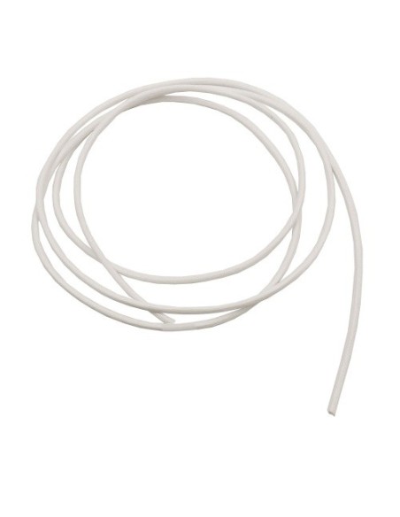 leather strap round cord cowhide 2mm white colored ca. 1m