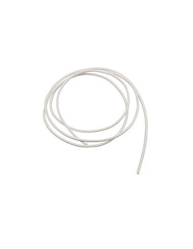 leather strap round cord cowhide 2mm white colored ca. 1m