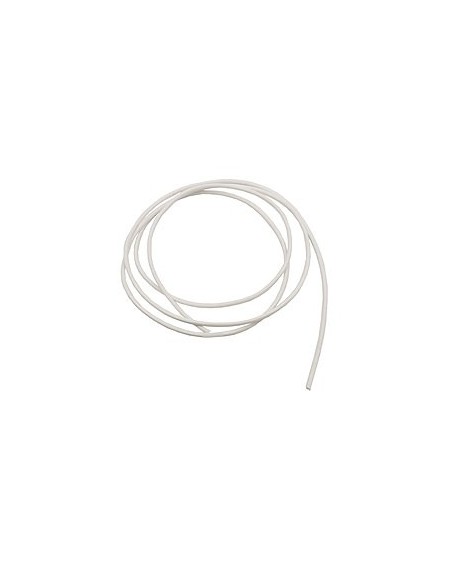 leather strap round cord cowhide 2mm white colored ca. 1m