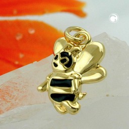 pendant honey bee 9k gold